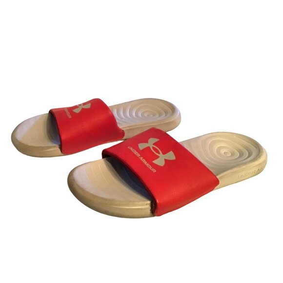 UNDER ARMOUR- SLIP-ON WHITE/RED SIZE 9 - Picture 2 of 7